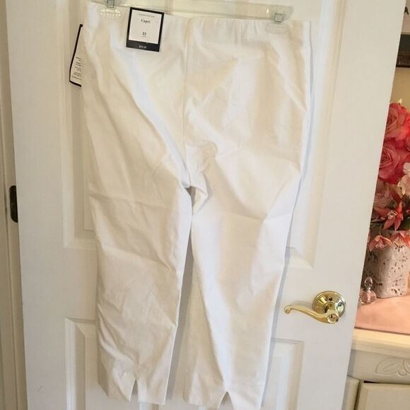 NWT Charter Club White Stretch Capri’s Women’s 12 - Picture 12 of 13
